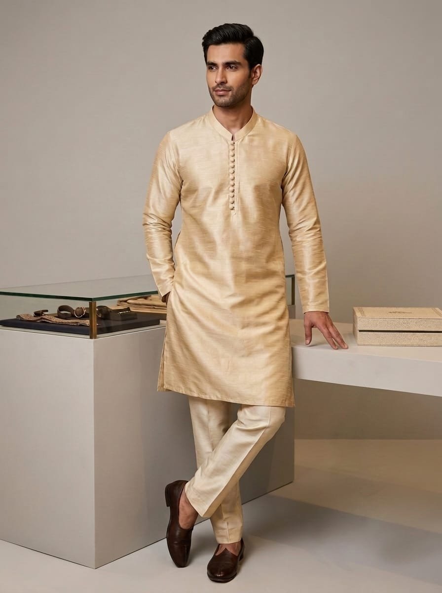 Light Skin Rao Silk Kurta Trouser